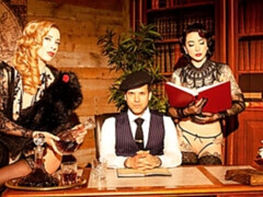 素人, フェラチオ, 女 人男 人, ガリガリ, ストッキング, ティーン, 三人, オッパイの