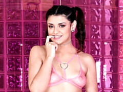 Stunning pigtailed brunette Leda Lotharia is showing off her body