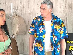 デカパイ, フェラチオ, ぽちゃ, イく瞬間, 女, 女 人男 人, ハードコア, なめる
