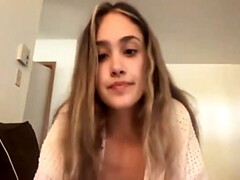 ブロンド, オナニー, 一人, ティーン, オッパイの, おもちゃ