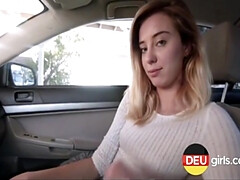 Rubia, Mamada, Coche, Polla, Sexo duro, Madres para coger, Pov, Adolescente