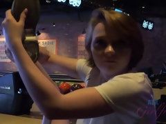 素人, 彼女, オーガズム, 小柄, ハメ撮り, 公共, ショートヘア, スカート