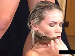 Hd, Lesbisch, Masturbatie, Alleen, Voorbinddildo, Tieten likken, Speelgoed, Nat