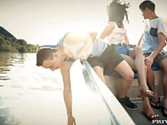 Erstaunlich, Blondine, Blasen, Hundestellung, Lecken, Muschi, Jungendliche (18+), Titten