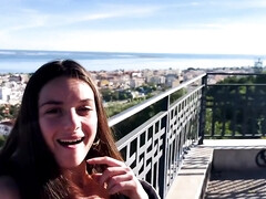 Public Blowjob Interrupted Ended In The Car With A Big Cum Swallow - Klx