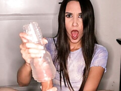 Handjob, Massage, Masturbation, Natürlichen titten, Dürr, Jungendliche (18+), Titten, Spielzeuge