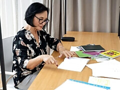 素人, デカパイ, 茶髪の, 指いじり, 熟年, ショートヘア, 一人, ストリッピング