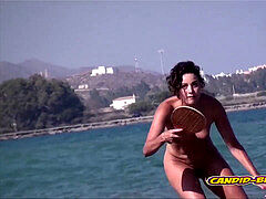 stunning naked naturist lady beach tennis Game Voyeur Spy