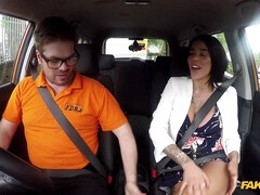 Mamada, Tetona, Coche, Estilo perrito, Al aire libre, Coño