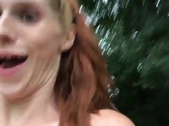 Gevangen, Vrouw, Roodharige vrouw, Alleen, Tiener, Tieten likken, Speelgoed, Nat