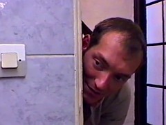 Delicious blonde fucking in the bathroom