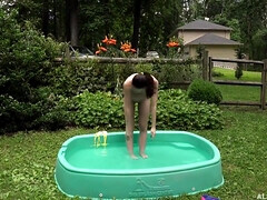 Hinter den kulissen, Klassisch, Süss, Frau, Hd, Orgasmus, Im freien, Solo