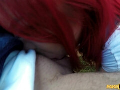 Chica, Gorda, Tetas grandes, Mamada, Sexo duro, Dinero, Pelirrojo, Tatuaje