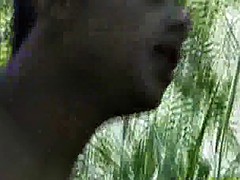 Grosser schwanz, Bekleidet, Im freien, Ablutschen