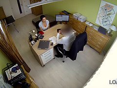 お尻, 茶髪の, 巨乳な, バック, ヨーロピアン, オナニー, オフィス, オマンコ