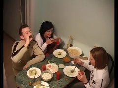 素人, お尻, 美女, フェラチオ, ハードコア, 裸, 自然山雀, ロシア人