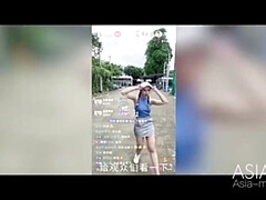 アジア人, フェラチオ, 中国人, カップル, エロティック, Hd, アウトドア, 馬乗り