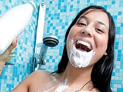 Amateur, Penetracion con dedos, Masturbación, Ducha, Flaco, Solo, Estriptis, Adolescente