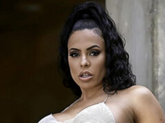 Cute oiled Latina Luna Star and a fat dick deep inside her crack