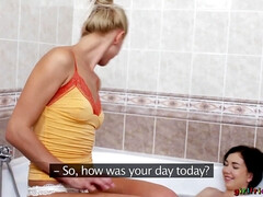 お尻, ブロンド, 茶髪の, 足, フェティッシュ, 彼女, なめる, オマンコ