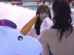 アジア人, 美女, フェラチオ, グループ, 日本人, パーティ, プール