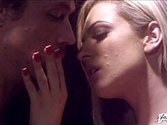 デカ尻, デカチン, ブロンド, フェラチオ, バック, 自然山雀, ティーン, オッパイの