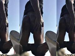 Anal, Noire, Noir ébène, Homosexuelle, Hard, Public, Maigrichonne