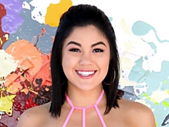 Anaal, Grote kont, Grote lul, Pijpbeurt, Bruinharig, Natuurlijke tieten, Tiener, Tieten likken