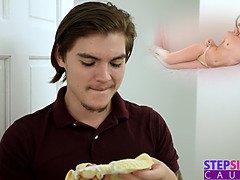 Blond, Vrouw, Likken, Ondergoed, Orgasme, Klein, Geschoren, Tieten likken