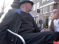 Amsterdam lingerie escort gets a jism throatful