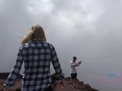 素人, ビキニ, ブロンド, 露出狂, 彼女, アウトドア, オマンコ, 濡れ