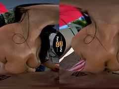 Tridimensionnel, Gros seins, Brunette brune, Éjaculation interne, Tir de sperme, Hard, Réalité, Nénés