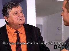 Blondine, Blasen, Gehörnter ehemann, Hd, Lecken, Geld, Muschi, Titten