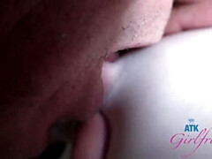 Enthousiasteling, Sperma, Vriendin, Huisgemaakt, Gezichtspunt, Roodharige vrouw, Ruw