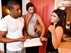 Zwart, Pijpbeurt, Bruinharig, Hardcore, Interraciaal, Man man vrouw, Tiener, Trio