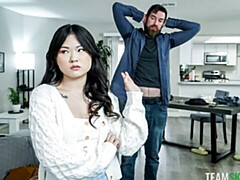 Asiatisch, Grosser arsch, Grosser schwanz, Blasen, Braunhaarige, Hundestellung, Jungendliche (18+), Titten