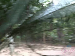 Mamada, Masturbacion con pies, Novia, Aceite, Al aire libre, Pov, Público, Tetas