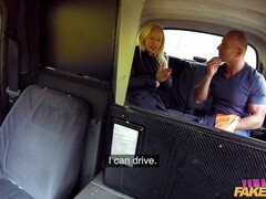 Female Fake Taxi - Busty Curvy Squirting Blonde Driver 1 - Angel Wicky