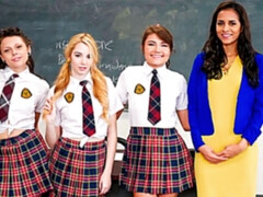 お尻, キス, レズビアン, なめる, オマンコ, 女子高生, 教師, ティーン