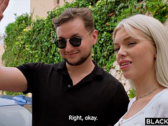 黒人, フェラチオ, 茶髪の, 中出し, 手コキする, 異人種間, アウトドア, 馬乗り