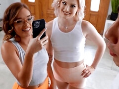 18 ans, Nana, Gros seins, Blonde, Groupe, Masturbation, Chatte, Adolescente