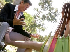 Asiático, Verga grande, Mamada, Morena, Polla, Interracial, Al aire libre, Tabú