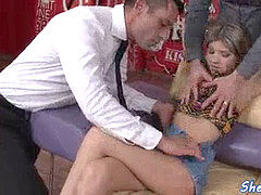 Anal, Tir de sperme, Double pénétration, Européenne, Adolescente, Plan cul à trois