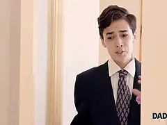 Amerikaans, Blond, Bedriegen, Man die toekijkt, Daddy, Hd, Anaal likken, Tiener