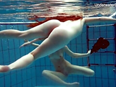 デカパイ, 茶髪の, フェティッシュ, Hd, 公共, ロシア人, ティーン, 水中
