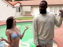 18 años, Verga grande, Mamada, Morena, Interracial, Lencería, Adolescente