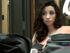 Amateur, Cuarto de baño, Negro, Novia, Pequeña, Coño, Afeitado, Flaco