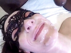 Gail Bates First Interracial DP Threesome with BBC and Facial