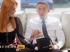 デカチン, デカパイ, フェラチオ, イく瞬間, 手コキする, Hd, 赤毛, オッパイの