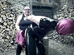 Schwarz, Domination, Hd, Erniedrigung, Latex, Bestrafung, Sklave, Nass
